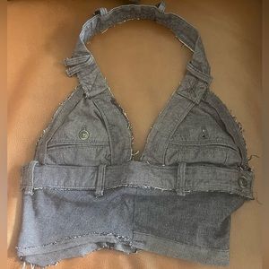 Jean crop top